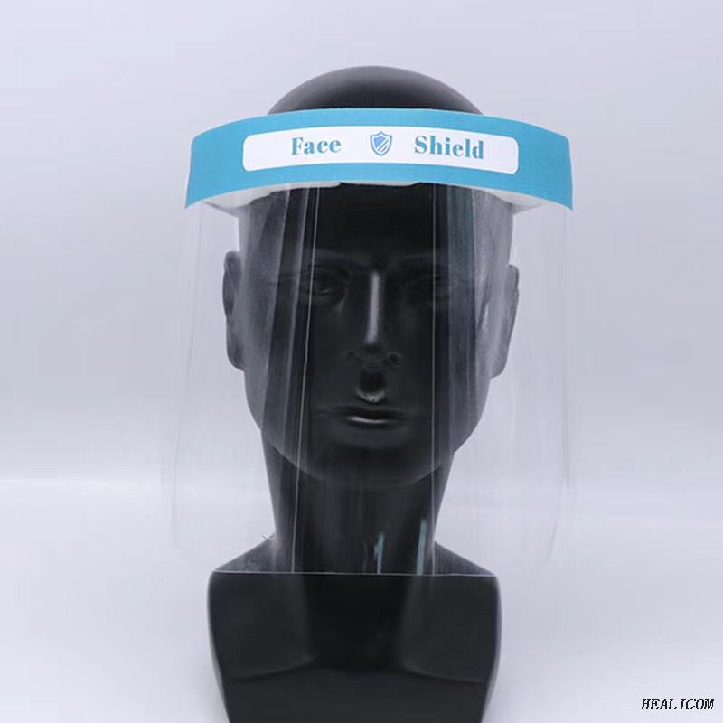 Écran facial complet jetable anti-buée Écran facial transparent anti-éclaboussures