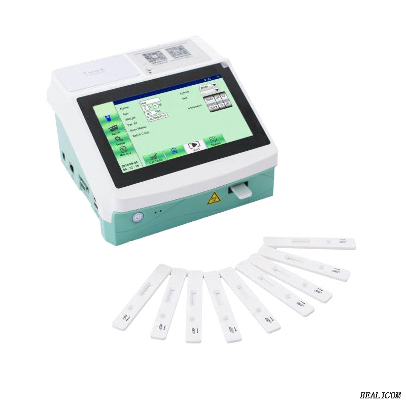 Analyseur de progestérone canine portatif d'écran tactile médical vétérinaire de haute qualité WIF-10 avec la carte de réactif d'essai