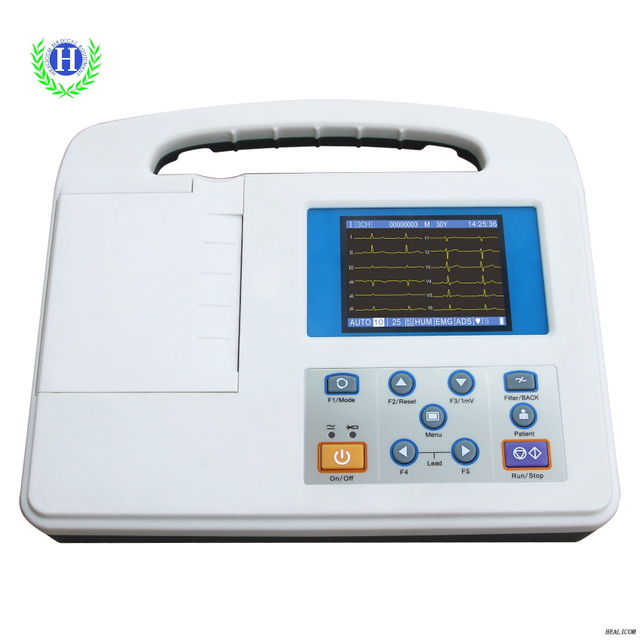 Machine d'électrocardiographe d'ICU de machine d'ECG tenue dans la main portative numérique d'équipement médical de HE-01B avec le prix bon marché